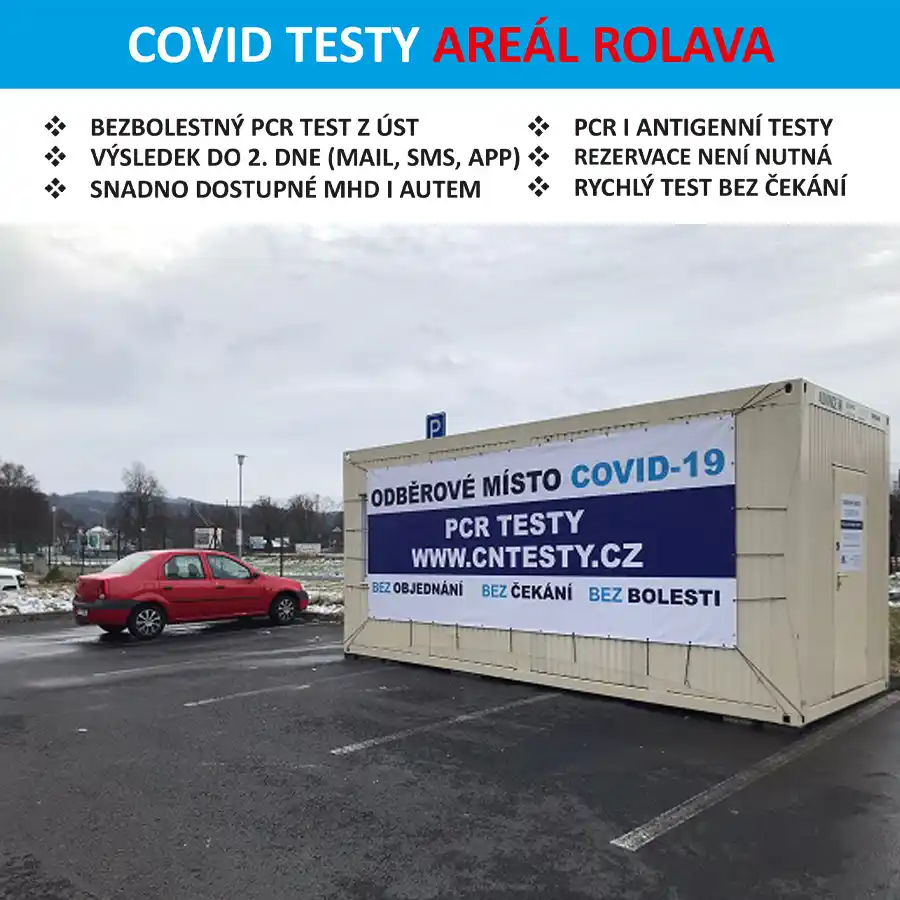 Testovací místo na Covid-19 - areál Rolava