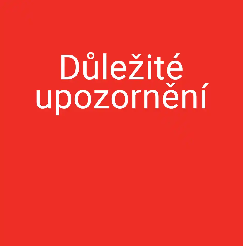 Důležité upozornění